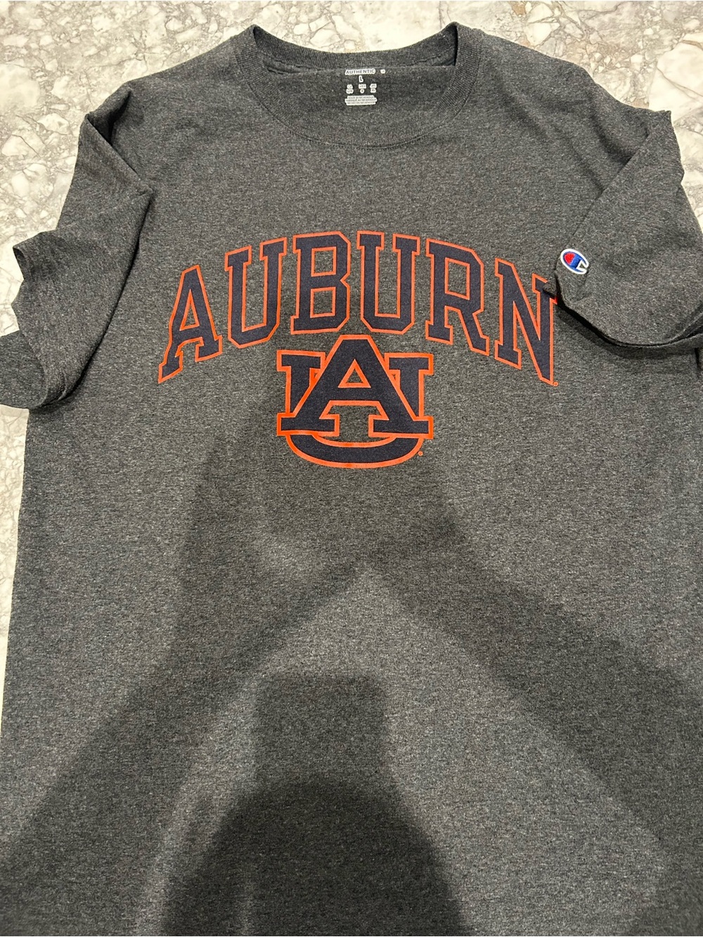 Auburn Grey Tee with Orange Logo